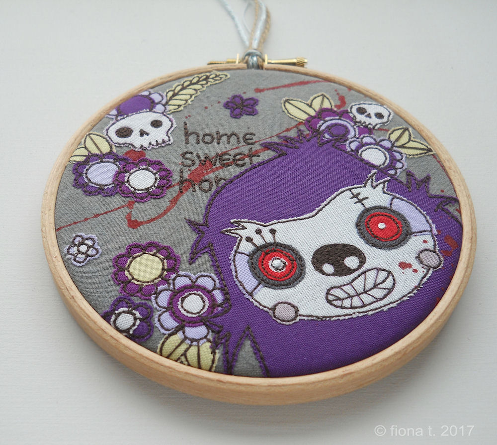 Purple Sloth Zombie by Fiona T